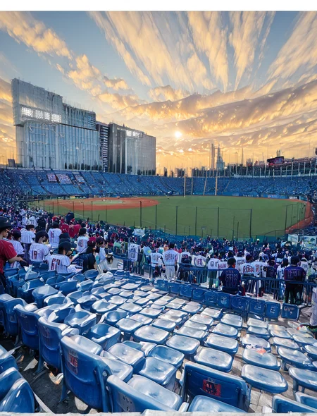 (1girl:1.5), (general:1.3), (detailed background:1.5), baseball jersey, (white jersey, red pinstripe pattern:1.1), dark blue baseball cap, dark blue undershirt, holding megaphone, happy, evening, BREAK
<lora:jingu_stadium:1> jingu stadium, outfield seats, stands, baseballfield, scenery, outdoors, audience, crowd, people, multiple boys, multiple girls, day, sunset, night, cloud, cloudy sky, sky, building, city, cityscape, skyscraper, sign, sun, blue sky, seats, BREAK
dramatic shadows, cinematic lighting, (photo background:1.1), (8K resolution:1.2), (masterpiece:1.2), best quality, amazing quality, very aesthetic, absurdres, newest, (ultra detailed:1.3), (uhd:1.1), <lora:cfg_scale_boost:0.7> <lora:Smooth_Booster_v2:0.5> <lora:StS-Illustrious-Detail-Slider-v1.0:3.0> BREAK