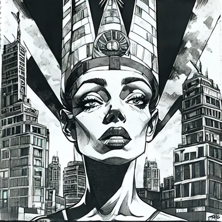 Monochrome Graphic Etching