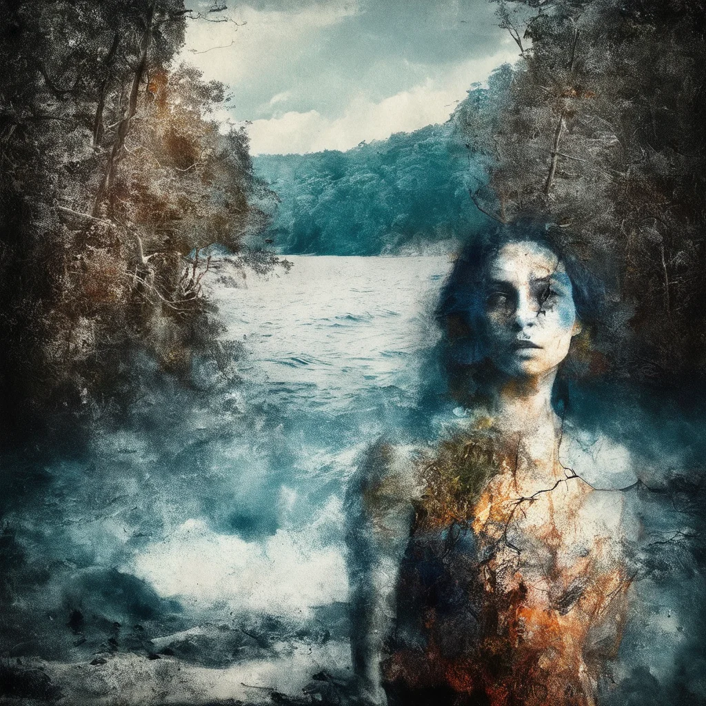 <lora:SDXL_double_exposure_Sa_May_V8:1> double exposure, a woman near the sea, forest, color