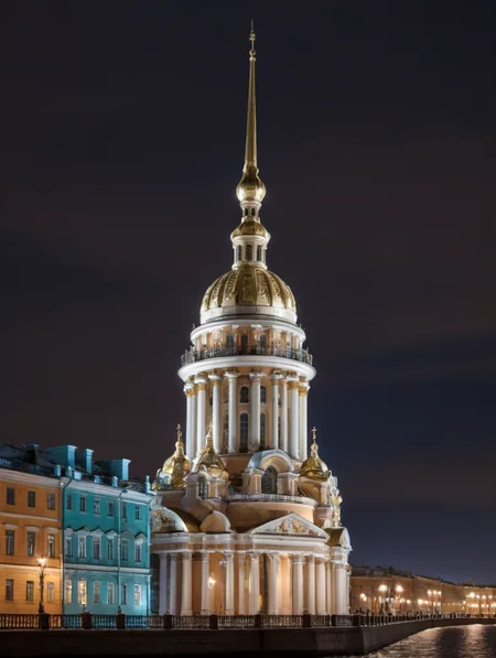 RAW photo of, water, spire, high quality, beautiful, , , <lora:piter-step00022500:1>, 8k uhd, dslr, soft lighting, high quality, film grain, Fujifilm XT3, extremely detailed, saint petersburg