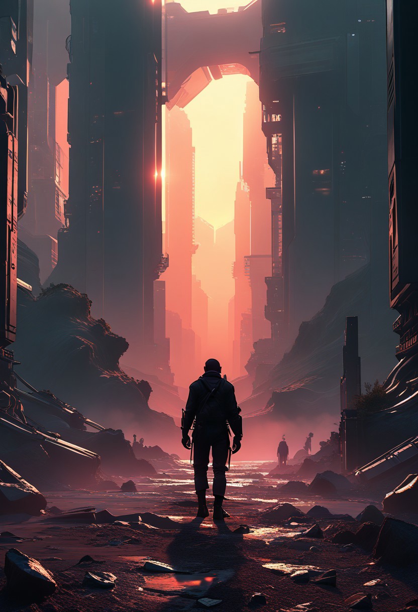 flux-scenery-pny, science fiction, sci-fi, silhouette