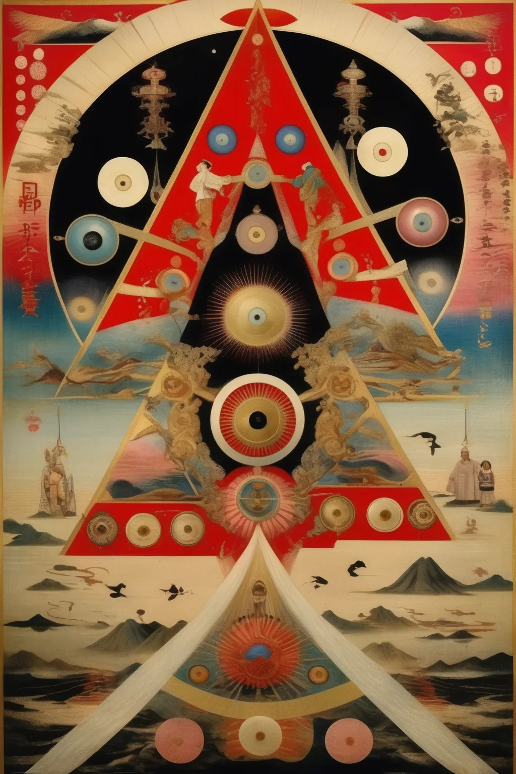 <lora:Paul Laffoley Style:1>Paul Laffoley Style - Paul Laffoley style, Impressive and Breathtaking Japonism Masterpiece