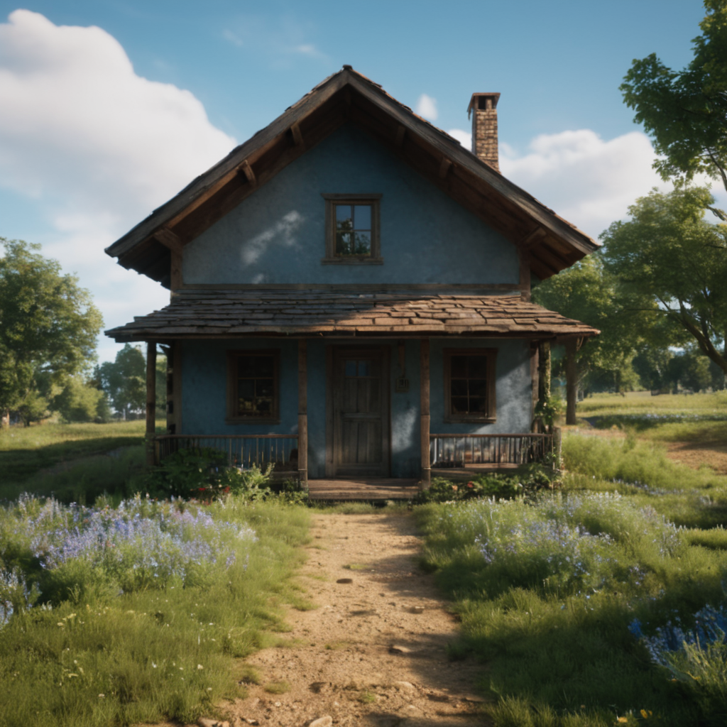 cinematic film still of  <lora:Unreal Engine style:1>
An Unreal Engine image of a small house in a field with a tree,outdoors,sky,day,cloud,tree,blue sky,no humans,grass,scenery,fence,door,house , realistic, realism, photorealism, hyperrealism, hyperrealistic, realistic, sharp, detailed, cinematography style, film light style, movie still,  professional photography, artistic, perfection, contrast, cinematic, filmic, high quality photo,  8k quality, colorful, photography style, 3D computer graphics, Blender, 3ds Max, Maya, Cinema 4D, ZBrush, AutoCAD, LightWave 3D, Adobe Dimension, virtual reality, 3d, different people, real-time 3D,  Epic Games style, Unreal Engine style, shallow depth of field, vignette, highly detailed, high budget, bokeh, cinemascope, moody, epic, gorgeous, film grain, grainy