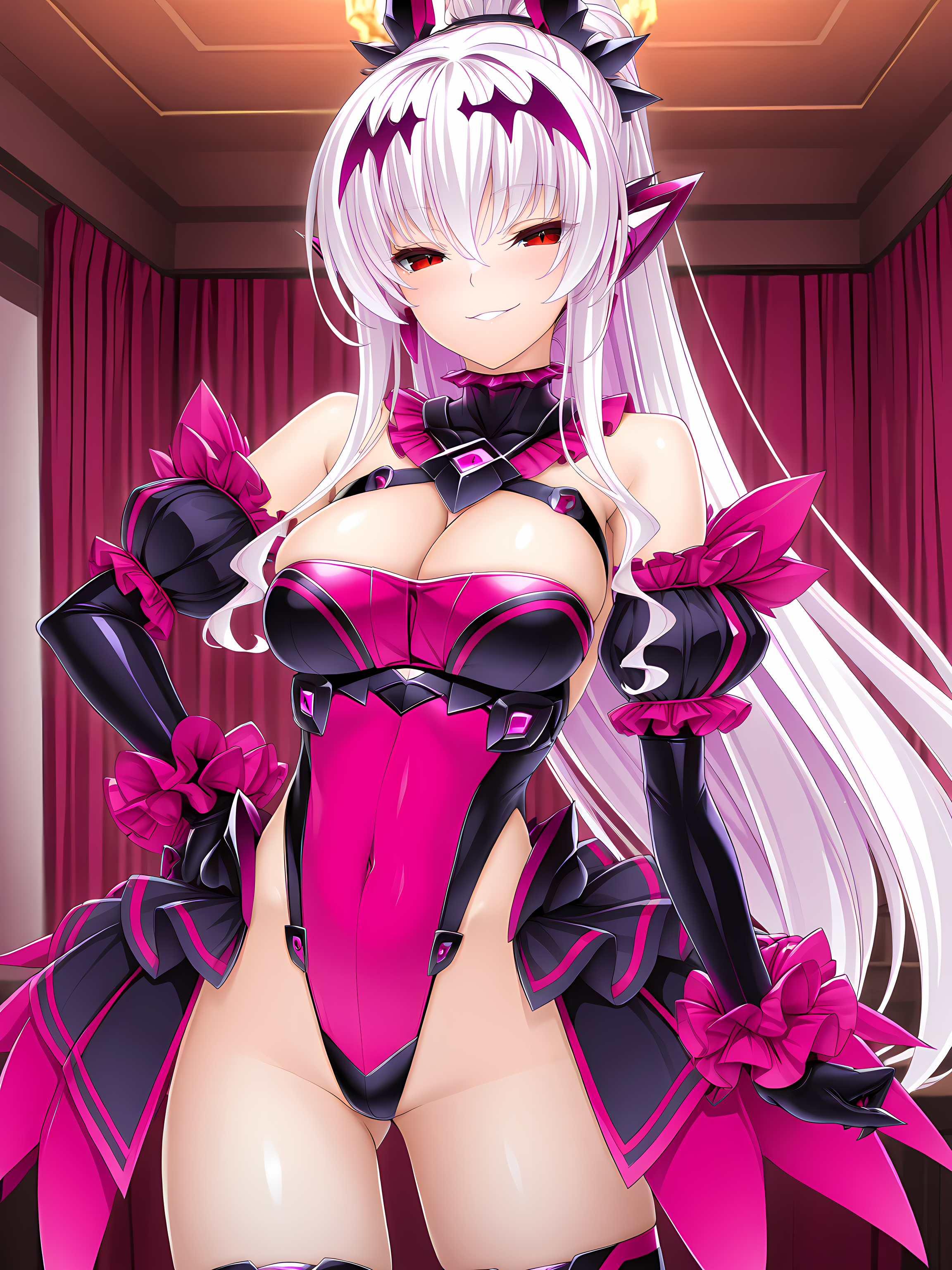 <lora:Ries_v2>,ABYSSTIA,ABYSS OUTFIT,indoors,inoino,seductive smile,, masterpiece,best quality,amazing quality,