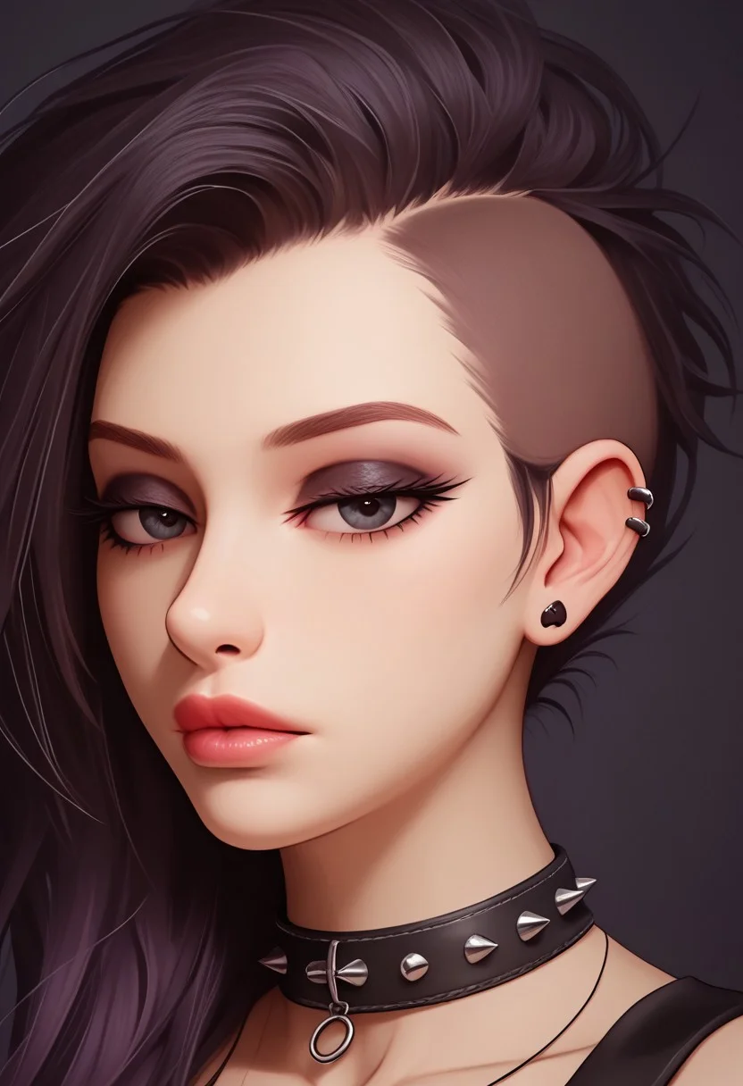 score_9, score_8_up, score_7_up, 1girl, solo,
(Detailed hair, emo hair, beautiful eyes, expressionless), chest close up, focus on mouth, beautiful lips,
solo, 1girls, 18 year old, detailed face, jawline, collar, smokey eyes, smooth skin, beige skin, beautiful eyes, choker, collar, collarbone, moonlight, makeup, goth girl, leather cuffs,
detailed background, 4k, masterpiece, best quality, highly detailed, realistic, blender 8k, detailed render