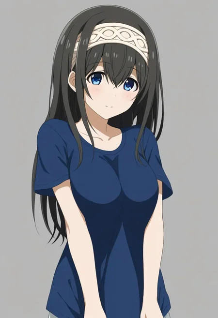 <lora:ims_pd6_1:1> sagisawa fumika, idolmaster, 1girl solo, t-shirt