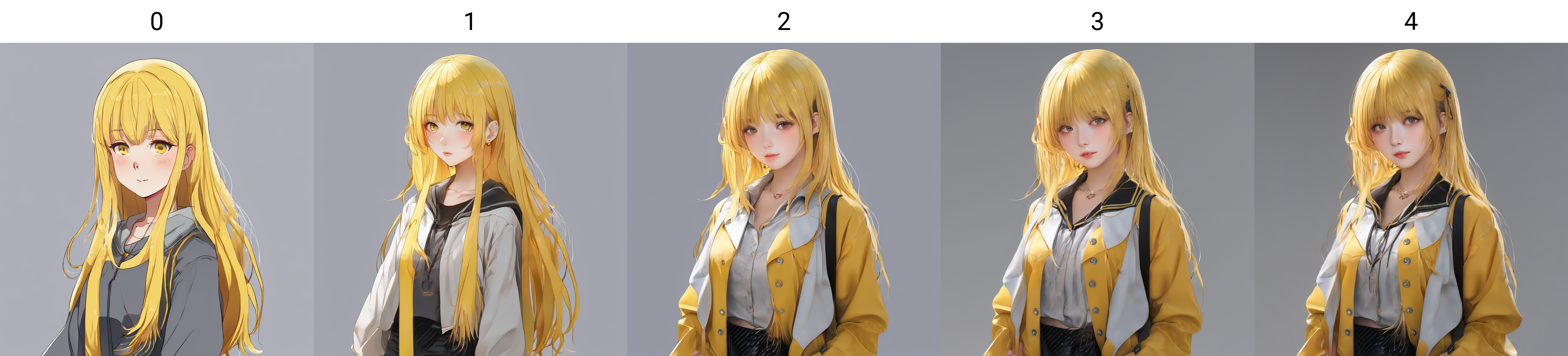 1girl, yellow hair, standing,   <lora:Simplenegative_XL_v1_AutoRunMech:0>