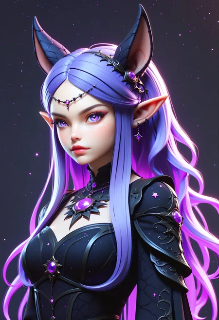 , score_9, score_8_up, score_7_up, high quality, best quality, highly detailed, PONY\zPDXL3, Elf_Ears, [Artstyle] SomethingWeird_Geekpower [PDXL], 3D_Render_Style, Navi_Celestial_Skin_PonyXL, Gothic_Neon_Style, <lora:XL\Elf_Ears:0.5>, <lora:XL\Art Style\[Artstyle] SomethingWeird_Geekpower [PDXL]:0.5>, <lora:XL\3D_Render_Style:0.5>, <lora:XL\Navi_Celestial_Skin_PonyXL:0.5>, <lora:XL\Gothic_Neon_Style:0.5>
