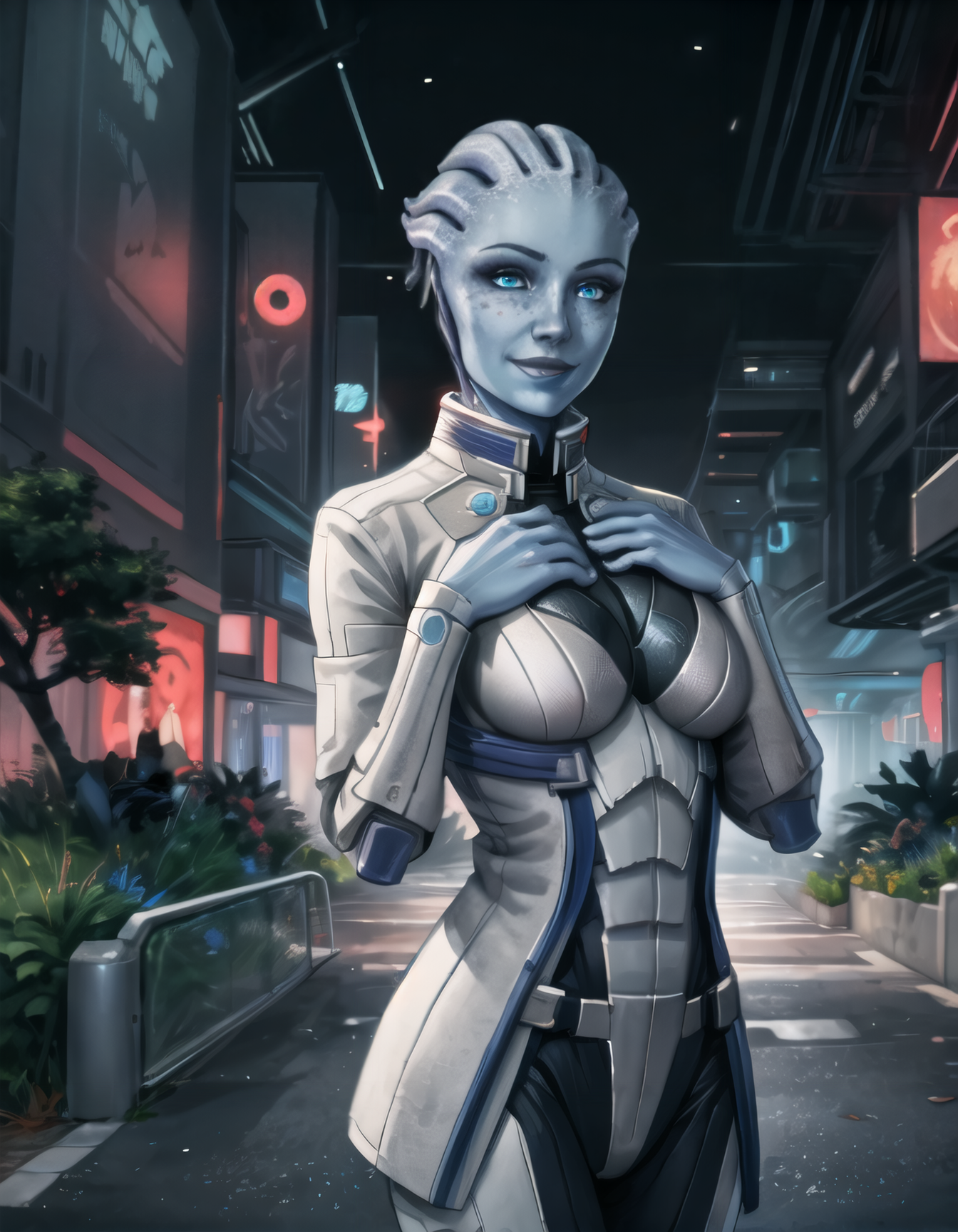 wide jaw,cheekbones,jawline,detailed face,detailed eyes,medium breast,window with cosmic view,on cosmic ship,futusistic spaceship, <lora:add_detail:0.3>, <lora:Liara:0.9> liara ,alien, blue skin, blue eyes,  breasts, nude, realistic,pussy, nipples,on bed,open mouth,orgasm,looking in camera,on bed,from behind,<lora:pov_deepthroat_v0.1:0.8> deepthroat, pov, solo focus, penis ,detailed face,detailed eyes,medium breast, <lora:add_detail:0.3>, <lora:Liara:0.9> liara ,alien, blue skin, blue eyes, realistic, day, futuristic bridge,futuristic building, (futuristic city:1.2),no humans, scenery,armor,smile  <lora:breasts_squeezed_together_v0.2:0.8> breasts squeezed together , hands on own chest