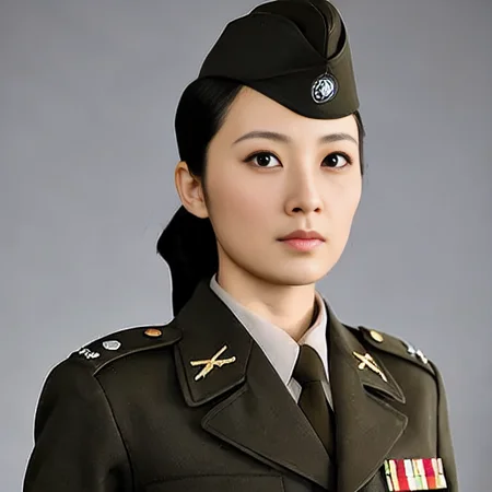 (KuomintangFemaleSpies), <lora:kuomintangfemalespies-000001:0.8>,<lora:taiwanDollLikeness_v10:0.1>, lady, beautiful, 8k, masterpiece, best quality, perfect face, perfect eyes, in uniform, realistic, photorealistic, highres,gorgeous