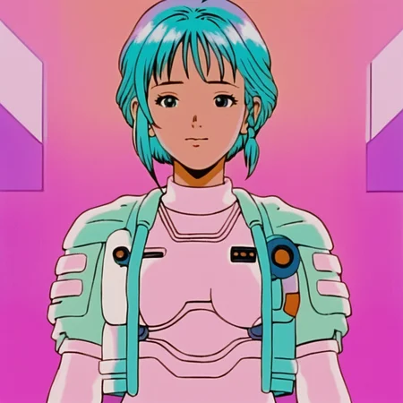 realistic, k4r1n woman standing, kawaii, cute, medium shot, happy, front view, background of gradient fluorescent, pastel tones (by wes anderson:1) <lora:k4r1n-000005:0.6>