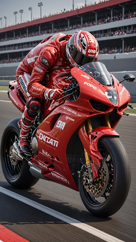 dynamic angle, masterpiece, award winning picture, Ducati 916, GP World series racing, at day, Race Track, futuristic background, hyper detailed, intricate, poster, artstation, epic, ultra detail, intricate details, UHD (Use Dream Diffusion Secret Prompt), Hendra Data, Pandora Palette, Epic, UHD <lora:Any_Car_Detailer_-_By_DICE:1>