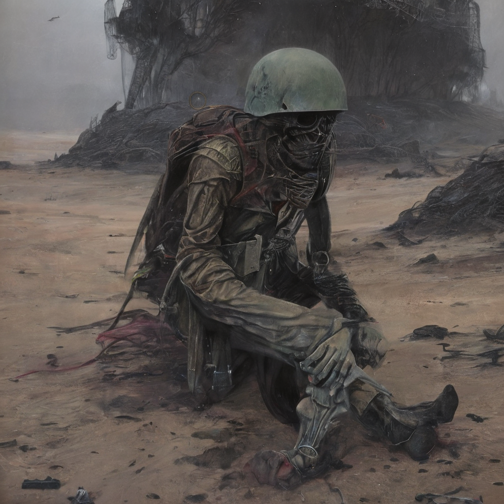 <lora:b3ks1n:1>b3ks1n h3lm3 dead soldier with helmet close up