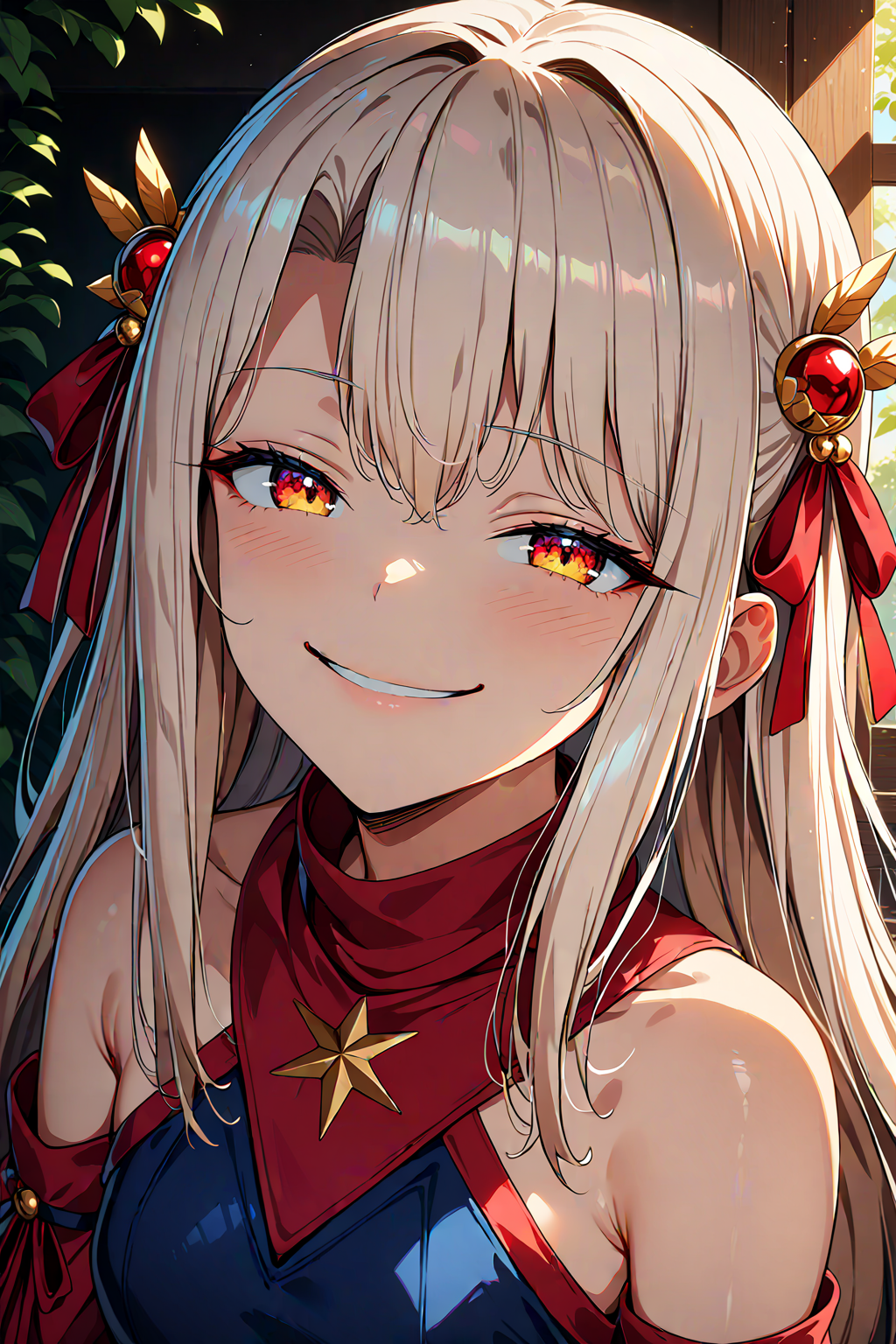 16k, 8k, 4k,
best quality, extremely detailed fine touch, hyper detailed, highly detailed, top quality, extreme quality, ultra details, absurdres, masterpiece, amazing details, beautiful illustration, detailed face,
source_anime, digital painting, anime,
very aesthetic, natural light, sun light, light rays, dappled light, reflection, shadows, ray tracing, soft lighting,
bright colors, vivid colors, hdr, volumetric lighting,
<lora:illyabeasts_Ponyv2:1> zzillaaa, official alternate costume,1girl,solo,long hair,white hair,illyasviel von einzbern, Fate/kaleid liner,
<lora:smug2(sdxl):0.8> smug, 1girl,