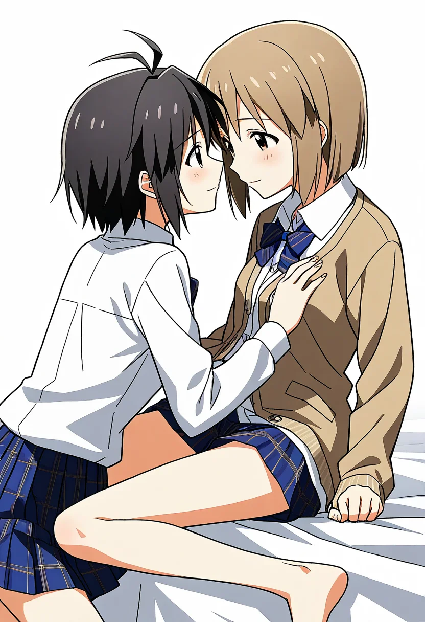 2girls, hagiwara yukiho, kikuchi makoto, idolmaster, yuri
<lora:pony-imas-v1:1>