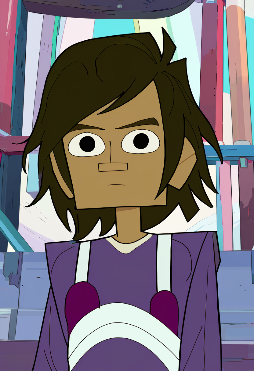 <lora:TwelveForever_Todd_Pony:1.2>, todd \(regular\), upper body, expressionless, todd, twelve forever, 1boy, solo, short hair, black eyes, distant future, masterpiece, best quality, score_9, score_8_up, score_7_up