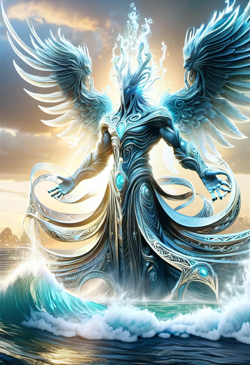 hyper detailed masterpiece, dynamic,awesome quality,DonM3lv3nM4g1cXL magic, marid, supernatural large powerful magical monstrous entity, strong magical, sea, free will, independence, formidable, capricious, abstruse,intimate,strong,fresh,obscure,ancient growth,angelic <lora:DonM3lv3nM4g1cXL-v1.1-000006:0.8>