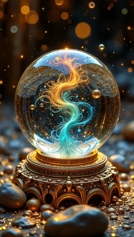 masterpiece, 4k, 8k, bokeh, a glass orb, there seem to be chaos energy and magic inside, it is a special object found in a secret dark astronomy room, dropped on a crafted metalic workshop, golden motion design background.
detailmaximizer, Midjourney_Whisper, opalescence <lora:[Flux1]_flux_vividizer:0.3> <lora:[Flux1]_scenery_lora_comfy_converted:0.2> <lora:[Flux1]_Opal_Fantasy_Flux:0.5> <lora:[Flux1]_aidmaPsychadelicChaosWorld-FLUX-v0.1:0.3> <lora:[Flux1]_aidmaImageUpgrader-FLUX-V0.1:0.1> <lora:[Flux1]_midjourney_whisper_flux_lora_v01:0.1>