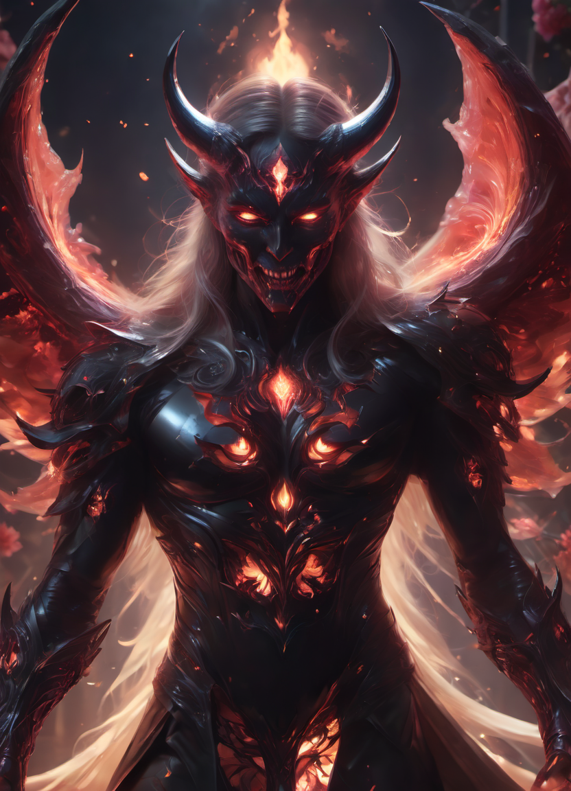 <lora:RossTranXL-000007:0.8> flower,rostran style,masterpiece,evil,demon theme,dark and ominous,8k,awardwinning