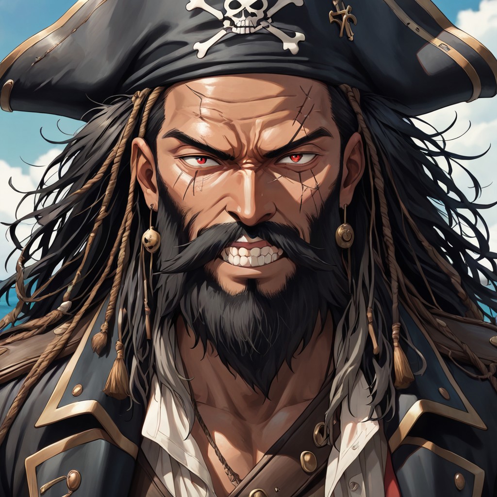 masterpiece, best quality, newest, absurdres, highres, anime, anime style, PAV1.0IL, pirate, 1boy, pirate,