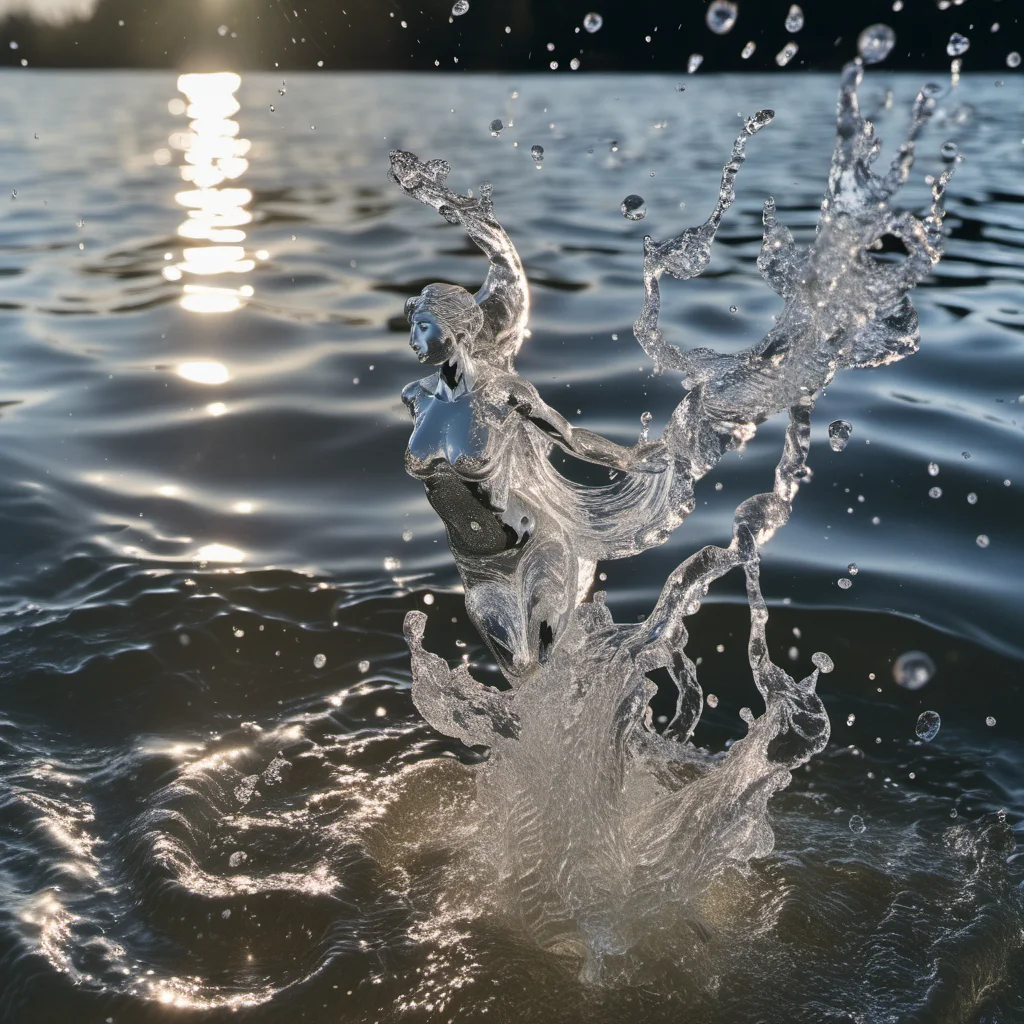 cinematic photo classical (translucent sculpure of venus :1.2) on pedestal, made from (water pbr material:1.1), splashing, water surface ripples texture, water circles, fresnel effect, <lora:Ripples-SDXL:0.85> , atmospheric evening . 35mm photograph, film, bokeh, professional, 4k, highly detailed