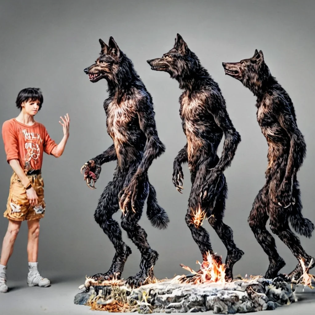 Realistic, score_9, score_8_up, score_7_up, darwintheory, man evolving, 5 stage evolution, on a flat white background, a werewolf turning into a man , darwintheory, in the style of anime , darwintheory, animal evolving, anime style <lora:evolutionPonyXL:1> , darwintheory, animal evolving, man evolving, 5 stage evolution