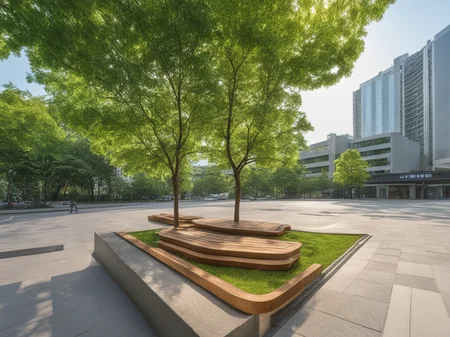 <lora:JJsStreetScape_XL:.8>, ((StreetScape)),masterpiece , best quality, Landscape, scenery, outdoors, building, tree, sky, real world location, grass, bush, flower, city,lawn, sidewalk,bench,day, RAW photo, subject, 8k uhd, dslr, soft lighting, high quality,  road,traffic light, concrete,zebra crossing,car, cross road,