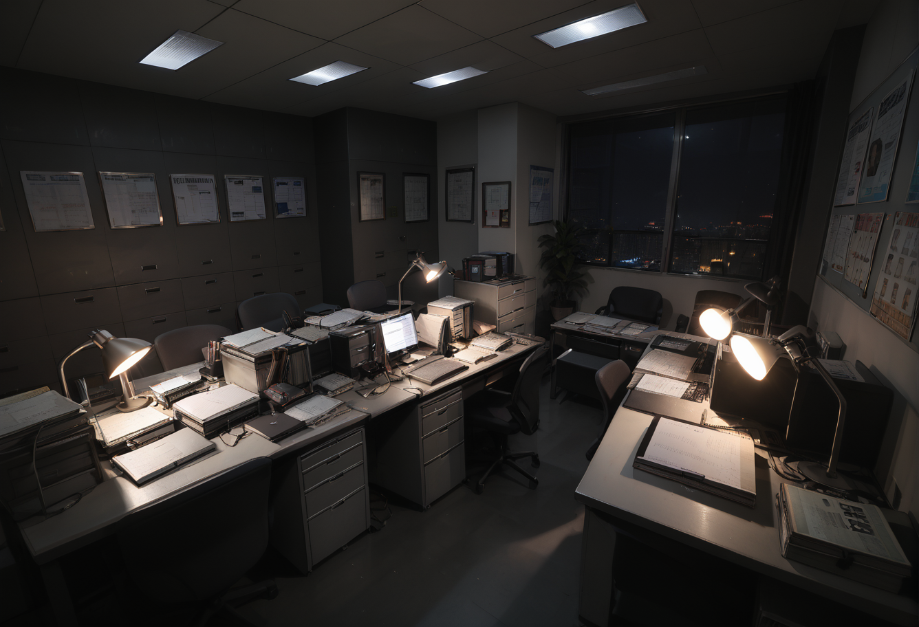 ,ruanyi0945,office,indoors,
night,dark,<lora:0945 police office_v1_pony:0.8>, score_9,score_8_up,score_7_up,,8k,1girl,solo,,