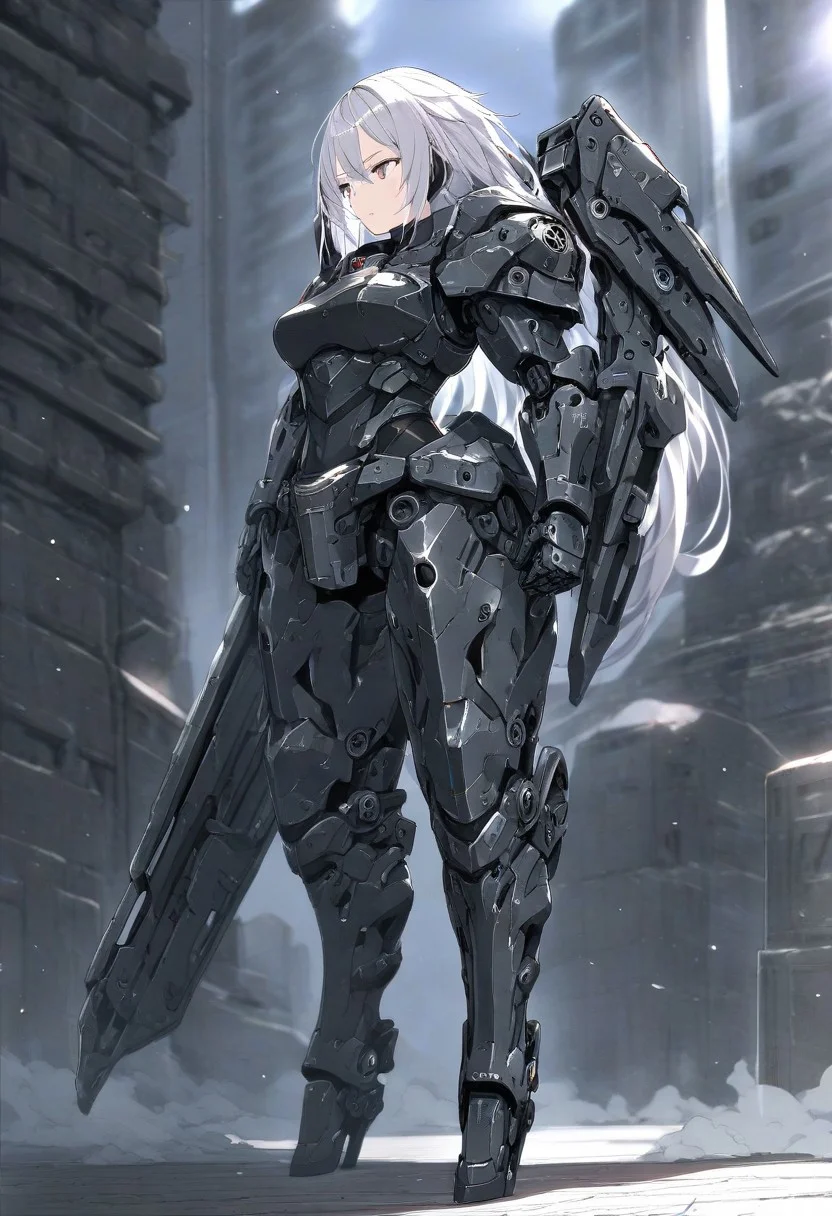 Masterpiece, best quality, 1girl, made of iron.