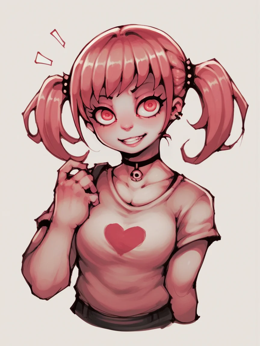 score_9, score_8_up, score_7_up, score_6_up, score_5_up,   <lora:w0rmb0yXLP:1> w0rmb0y, 1girl, solo, pink theme, twintails,