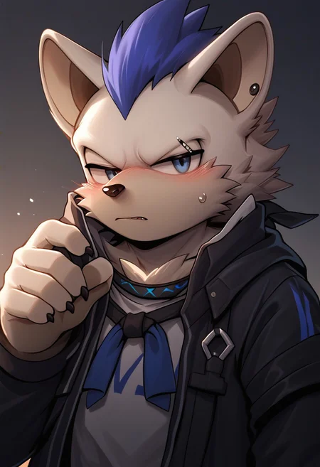 score_9, score_8_up, score_7_up,
male, dormitory, solo,perfecteyes,blushing,furry,spot_arknights.Senshion
