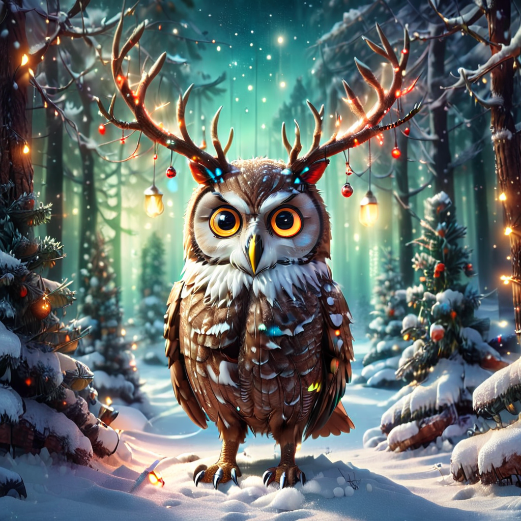 a rdns owl, forest  <lora:rdns2:1>