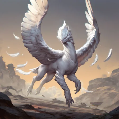 score_9, score_8_up, 8, score_7_up, score_6_up, solo, gentle white wings, feathers, air spirit, angel, blizzard and tornado, air elemental,  ghost, spectre, creature made from air and wind, walking in a wasteland, dutch angle,