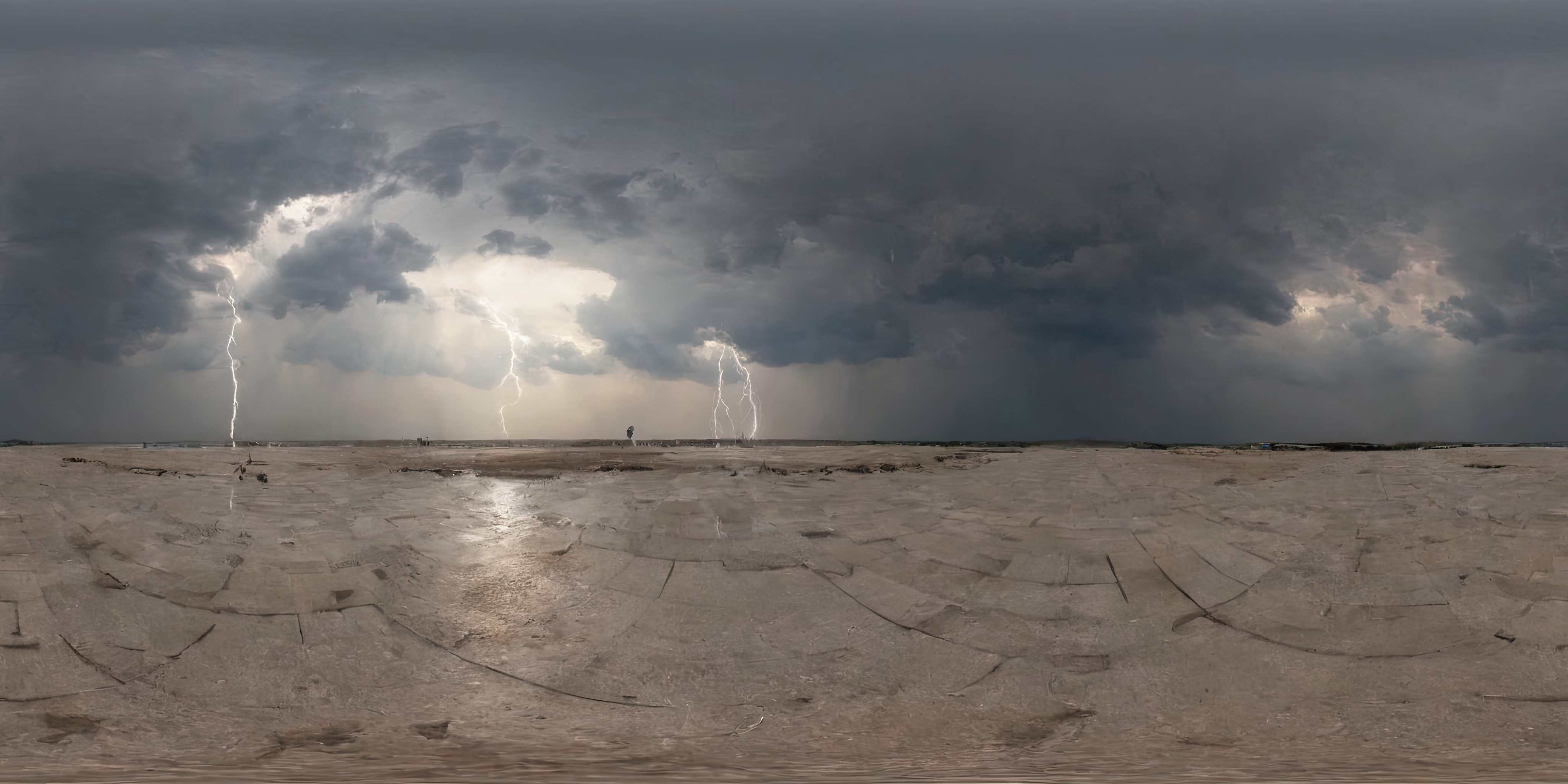360panorama,Centered Horizon,No seams,<lora:HMSGXL_epoch_9:1>,A Sun,<lora:åå½±XL:1>,An abstract interpretation of a thunderstorm,with jagged bolts of lightning streaking across a tumultuous sky and torrents of rain lashing down upon a windswept landscape. The scene is charged with tension and energy,capturing the raw power of nature in motion. (masterpiece, award winning artwork),
many details,extreme detailed,full of details,
Wide range of colors,high Dynamic,