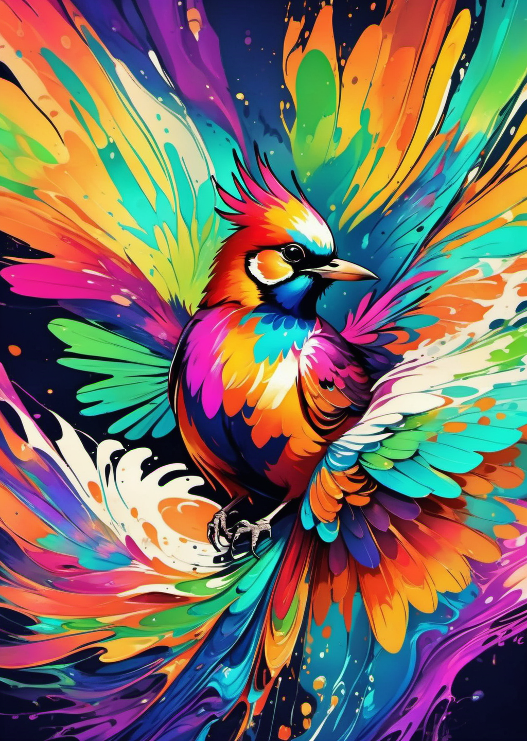 colorful, image, background, bird, <lora:ColorART:1.000000>