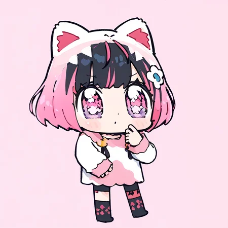 <lora:Berta_Delica:0.8> black hair, pink hair, multicolored hair, symbol-shaped pupils
<lora:bkub-PonyXL-1024px:1>