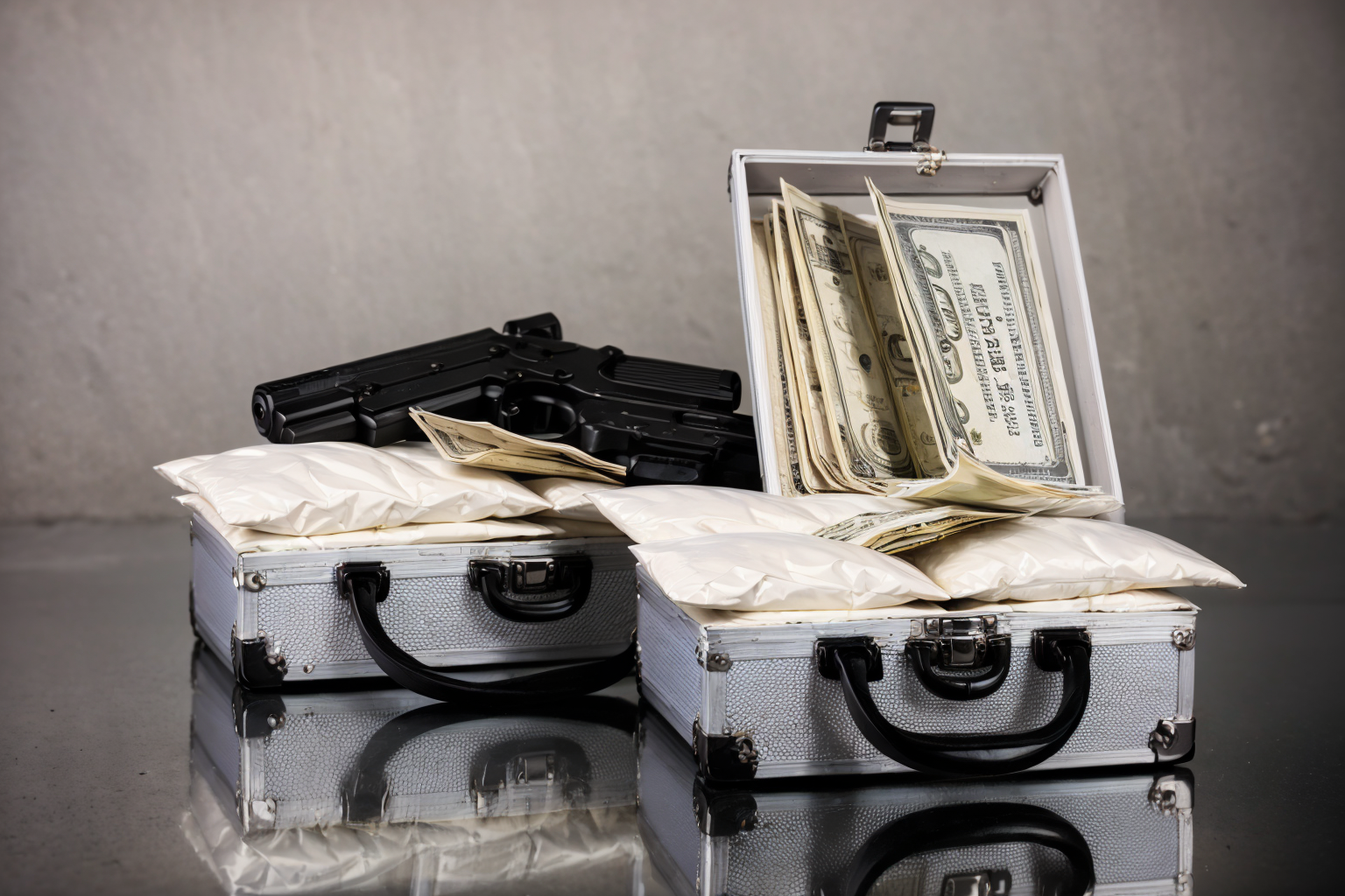 (masterpiece, best quality:1.2), ultra-detailed, suitcase money gun EdobDrugs, (realistic:1.5), <lora:EdobDrugs_v1.0:0.8>