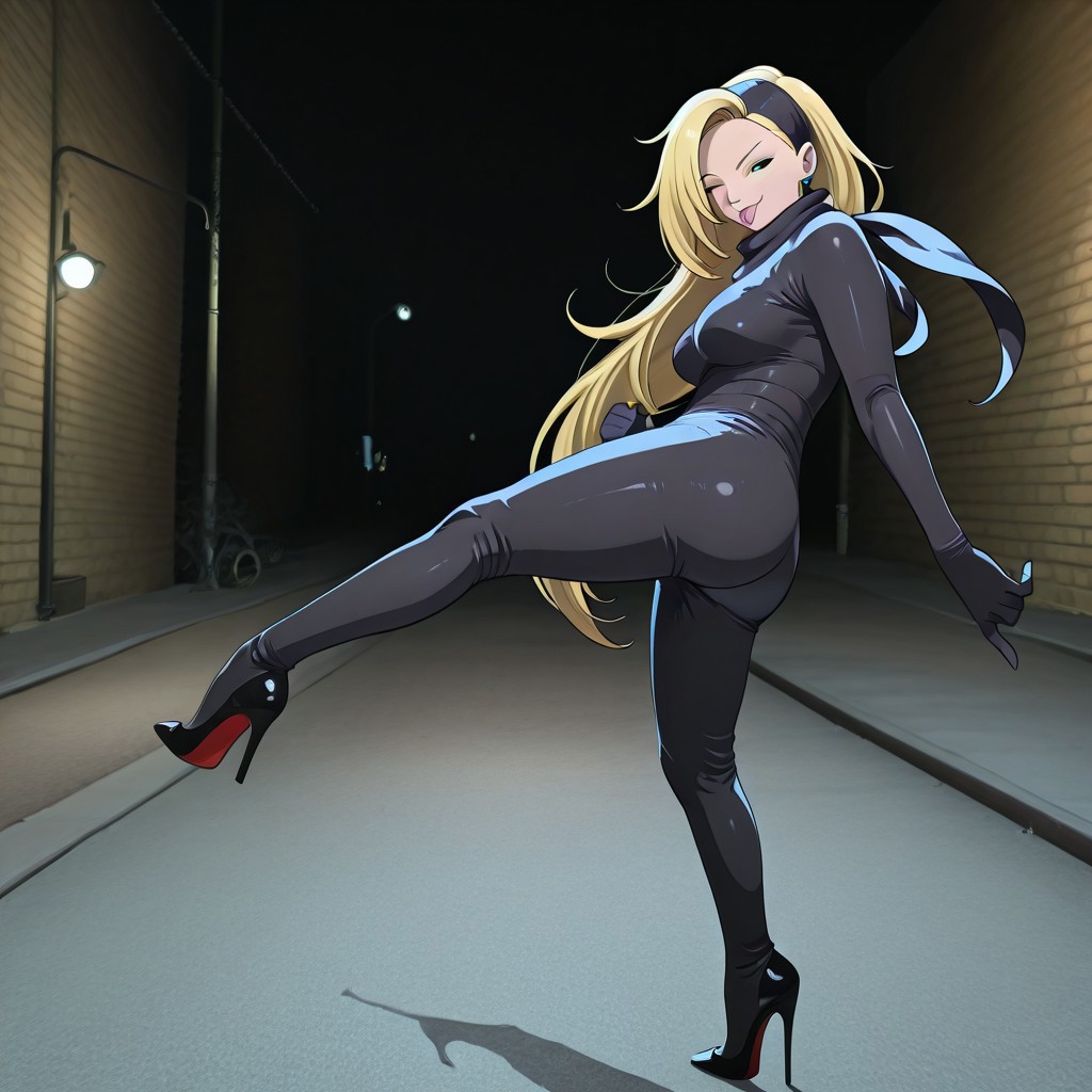 LAL_Kunoichi, high heels sokate 1girl kick man, kicked, background, detailed, street:1.1 background, detailed background, ;p, :p
masterpiece, best quality, absurdres, newest, perfect quality, detailed background, intricate details, great lighting