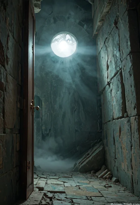 score_9, score_8_up, giant stone maze, cold fog, shifting walls, close up shot of a lost black cat, glowing eyes, ancient crumbling corridors, whispering wind, dark shadows, moonlit mist, hidden traps, ominous statues, vanishing doors, bone piles, breathing walls, echoing growls