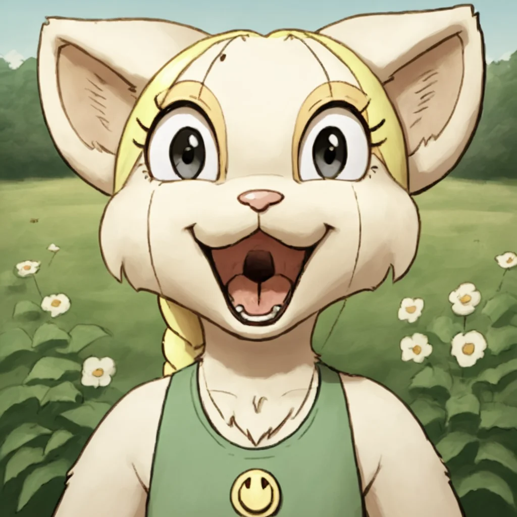 score_9, score_8_up, score_7_up, source_anime BREAK
Tiffany, 1girl, solo, animal ears, furry female,, open mouth looking at viewer,solo,outdoors,detailed backround,natural light,shadow detail,front view
<lora:Precocious:0.8>