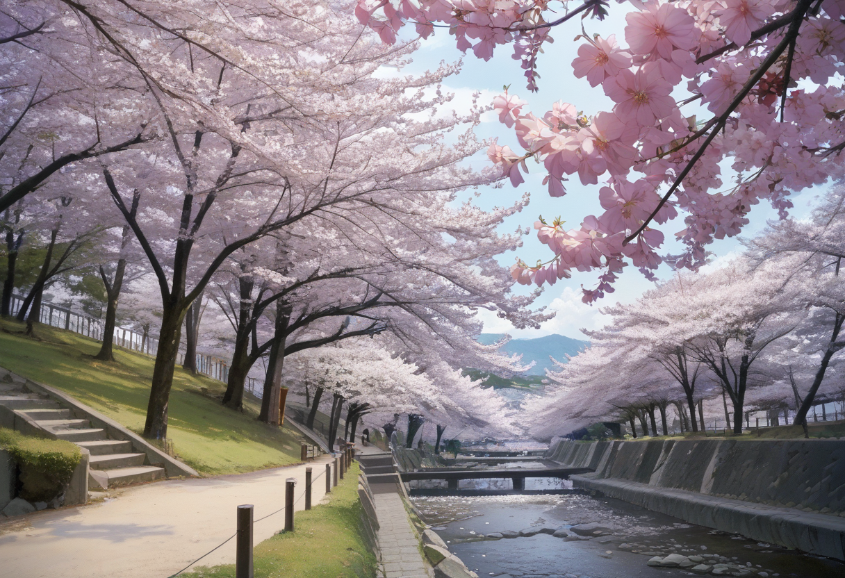score_9, score_8_up, score_7_up, rating_safe, masterpiece, best quality, absurdres, unity 8k wallpaper, official art, official style, source_anime, uncensored, game cg, megami magazine,
syukugawa, scenery, tree, outdoors, cherry blossoms, real world location, day, realistic, photo (medium), photo background
 <lora:syukugawa_PONY_V1:1>