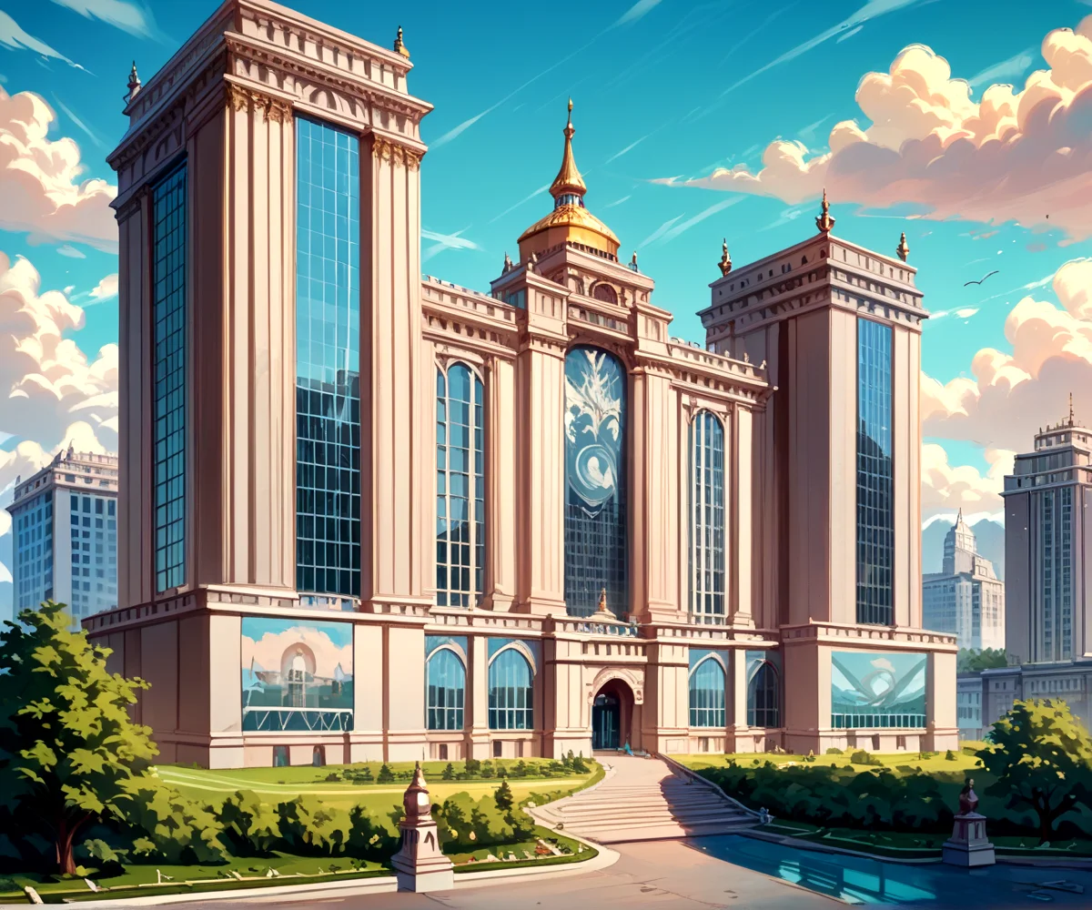 score_9, score_8_up, score_7_up,
<lora:Authoritarian_Architecture_(Architecture)_(Pony)_(AD):0.8> authoritarian, scenery, building, city, cityscape, architecture, monumental architecture,
8K, In'ei, chiaroscuro, soft natural volumetric cinematic perfect light, perfect depth of field shot, ray tracing, photometry, beautiful, subsurface scattering, idealized modern city, wide beautiful boulevards, busy city center, parks and manicured lawn areas, large parks, plazas, skyscrapers, hyper detailed, art by Thomas Kinkade, detailed background, detailed photographic fluffy anime clouds, Unreal Engine, CGI render, absurdly detailed, modern era photograph, masterclass oil painting, 
BREAK zPDXL, zPDXLxxx, <lora:wowifierXL:0.2> art by mooncryptowow <lora:sdxl_lightning_8step_lora:0.4> <lora:detailed_notrigger:0.5>