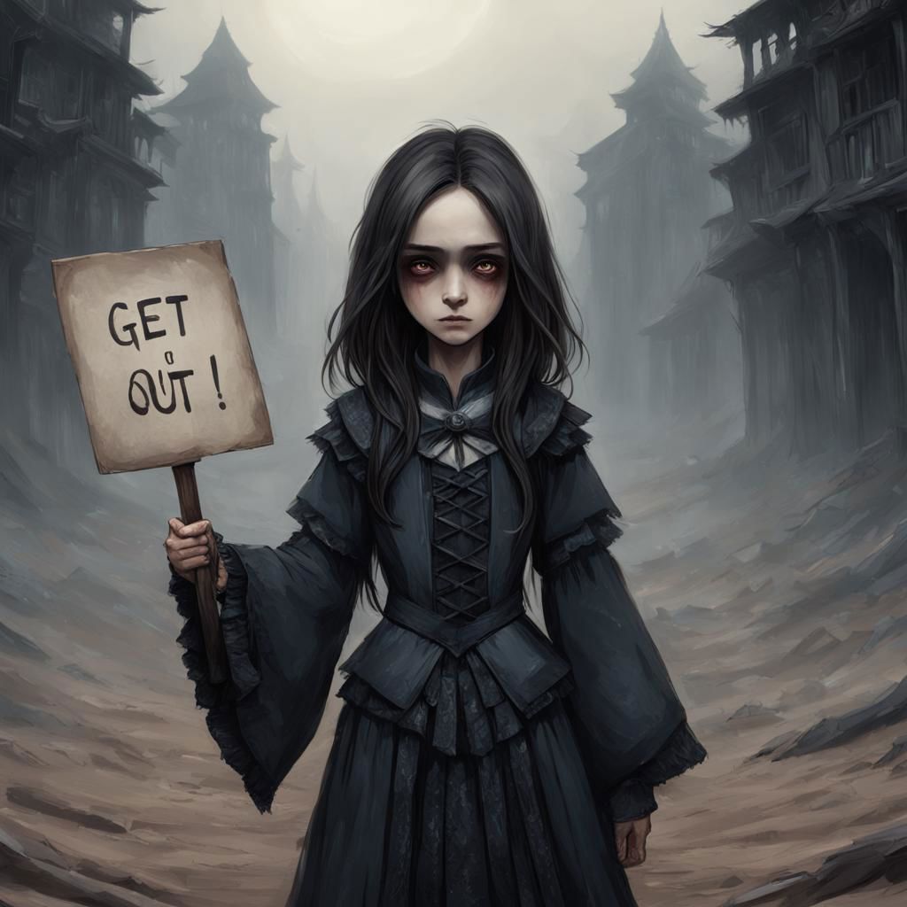 (((Ultra detailed, Megapixel)))
1girl, (((holding out a sign with text "GET*OUT"))), by charlie bowater and dan mumford and trevor Brown, hands, terror, gloomy, dark, blank face, no face, wasteland background, no mouth, no eyes, long hair