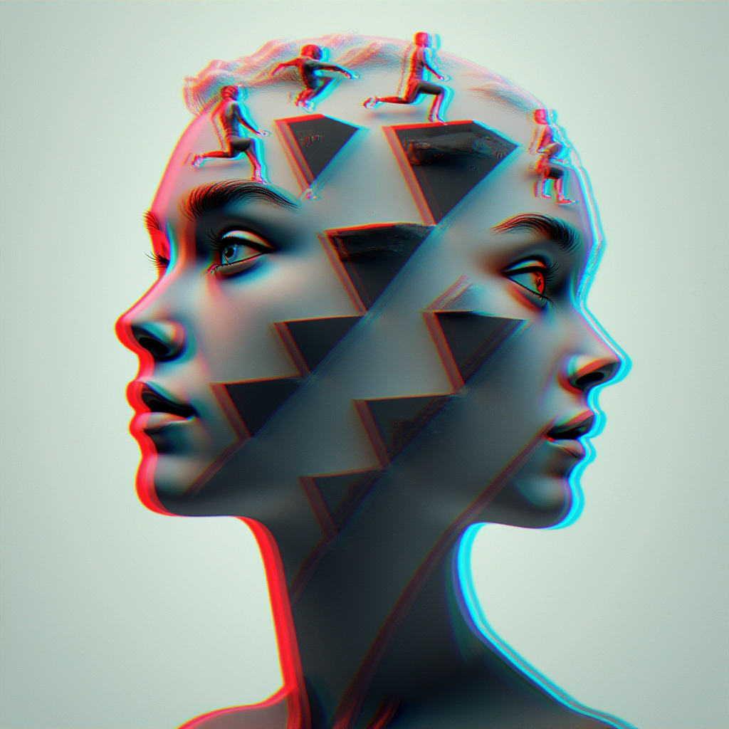 professional 3d model {
  "prompts": [
    "glitchdreamcore, distorted human figure fragmented into triangular shards, analog glitch overlays, pastel noise background, cinematic composition, dreamlike geometry",
    "glitchdreamcore, circular motion of silhouettes in dance, smooth motion blur, analog VHS grain, subtle radial symmetry, soft white and dusty gray palette",
    "glitchdreamcore, vertical collage of human limbs and torsos, sliced into rectangular strips with ghosting distortion, grid alignment with analog scanlines",
    "glitchdreamcore, surreal floating cube made of blurred faces and limbs, VHS static texture and muted lighting, abstract motion within geometric form",
    "glitchdreamcore, abstract pyramid of layered silhouettes, dark edges and fading motion blur, streaks of red and violet, analog film texture",
    "glitchdreamcore, a person running through concentric oval glitches, warped dimensions and desaturated blue haze, motion captured with analog distortion",
    "glitchdreamcore, fragmented torso made of octagonal panels, motion streaks escaping from edges, dreamlike cinematic shadows, moody pastel grain",
    "glitchdreamcore, vertical staircase of cloned figures in dynamic action poses, glitch interference between steps, gray mist and retro purple tones",
    "glitchdreamcore, face exploding into pixelated spheres and blurred trails, floating geometry with analog warping and static overlay, dark background",
    "glitchdreamcore, symmetrical mirrored silhouettes framed in triangle borders, analog VHS disruption, soft faded lighting, surreal body repetition"
  ]
} . octane render, highly detailed, volumetric, dramatic lighting, RAW candid cinema, 16mm, color graded portra 400 film, remarkable color, ultra realistic, textured skin, remarkable detailed pupils, realistic dull skin noise, visible skin detail, skin fuzz, dry skin, shot with cinematic camera