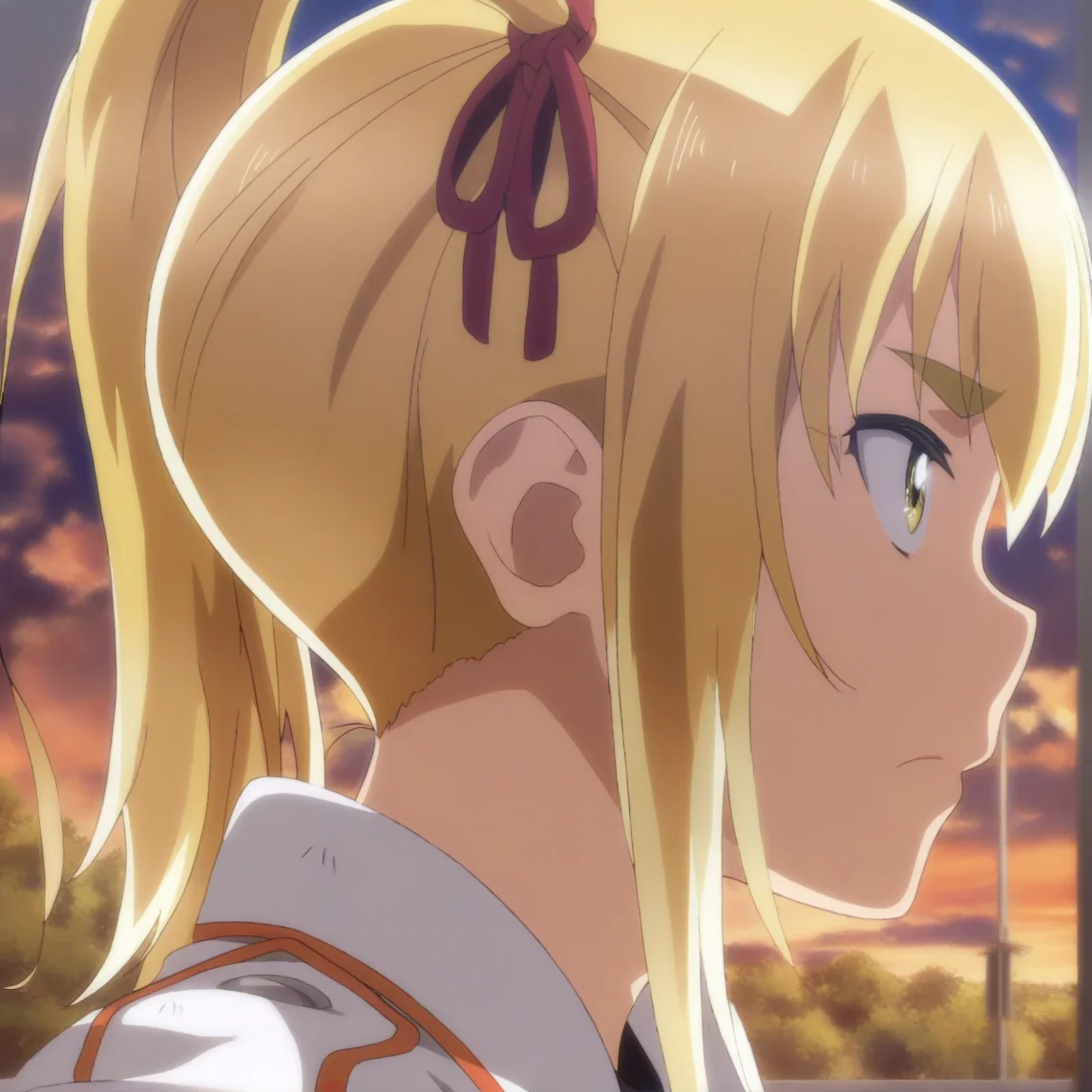sharp focus, masterpiece, source_anime, (anime_screencap:1.2), absurd res, best quality, BREAK
<lora:Anzu_hinamatsuri_IL_v0.8:1>, anzu_il, 1girl, solo, blonde_hair, right_side_bang, hair_between_eyes, side_ponytail, yellow_eyes, hair_ribbon, white_jacket, long_jacket, black_shirt,, portrait