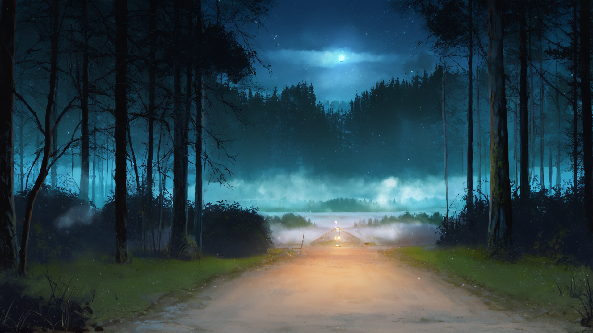 score_9, score_8_up, score_7_up, source_anime,
best quality, masterpiece, ultra detailed,
landscape, 
night, horror, dark colors, forest, cold light, HDR, cinematic, fog, 
amazing background, outdoors,
<lora:Everlasting_Summer_Vanilla_Backgrounds_by_GraffMetal:1>,
