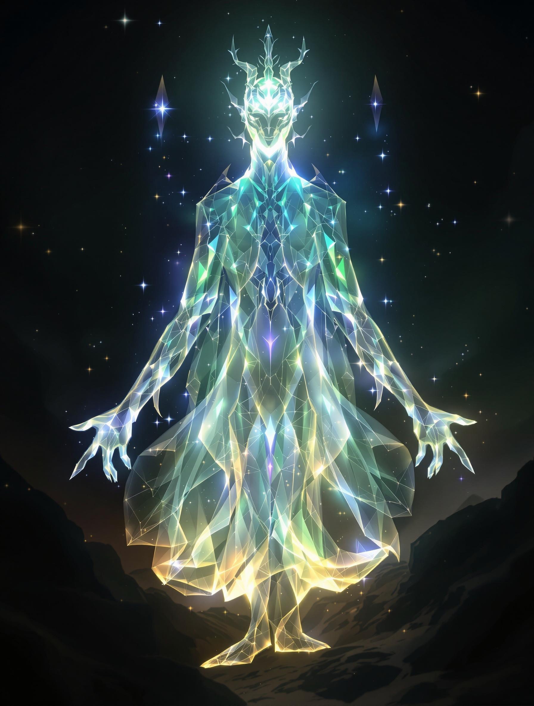 7 bioluminescence translucent entities they are,
A Bioluminescence translucent Hydrogen God - H (Atomic number 1)
A Bioluminescence translucent Helium Goddess- He (Atomic number 2)
A Bioluminescence translucent Lithium God - Li (Atomic number 3)
A Bioluminescence translucent Beryllium Goddess- Be (Atomic number 4)
A Bioluminescence translucent Boron elf - B (Atomic number 5)
A Bioluminescence translucent Carbon/humanoid - C (Atomic number 6)
A bioluminescence translucent Nitrogen/demon - N (Atomic number 7)
Oxygen - O (Atomic number 8)
Masterpiece, 32k, 16k, 8k,