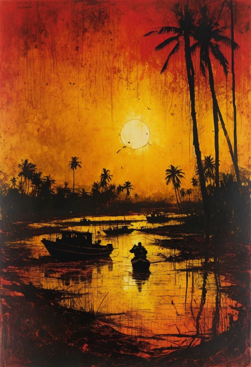 apocalypse now, collagraph by William Wray