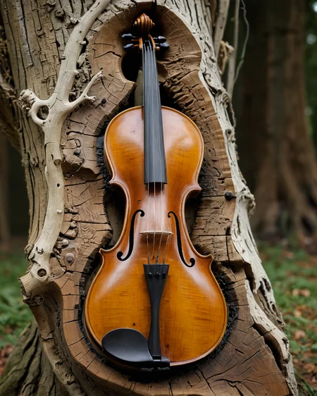 a violin carved into a tree trunk, <lora:add-detail-xl:1.0>, <lora:xl_more_art-full_v1:0.5>,