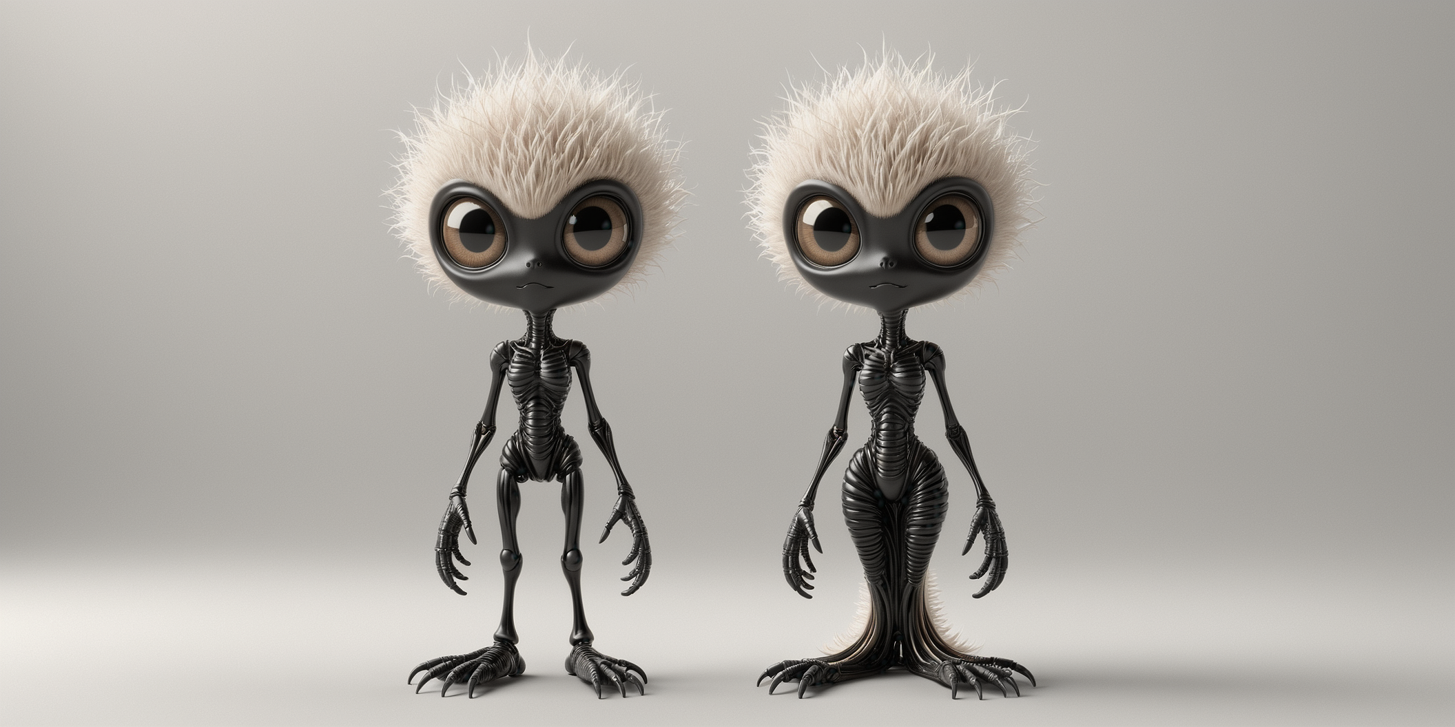 Isolated in front of a white papyrus background.

A cute alien lifeform, vivid and three-dimensional, black and auburn, muted colors, translucent, matte. (Hairy, fluffy:0.6).

off_center, 